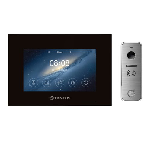 Комплект видеодомофона для дома Tantos Marilyn HD Wi-Fi IPS (black) и iPanel2 HD