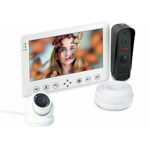 Набор: видеодомофон HDcom W715 и внутренняя купольная камера KDM-6413G - полный комплект системы ограничения доступа