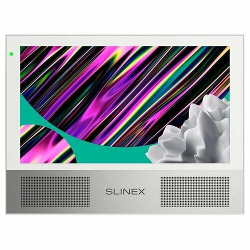 SLINEX Видеодомофон Sonik 7 - белый + сменные панели, 1024x600, 7', Проводное подключение, Без трубки, розовый, белый