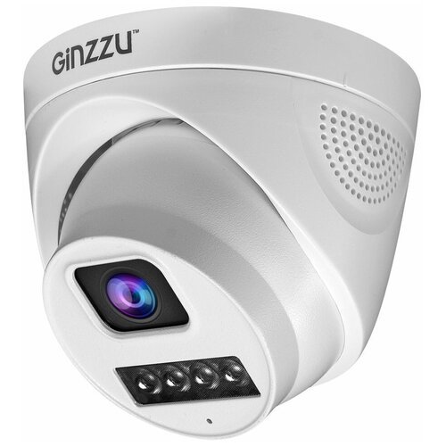 Камера в/наблюдения GINZZU HID-4303A, IP 4.0Mp, 3.6mm, куп, POE, IR 20м, IP66, пл. мет