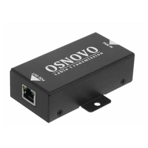 Удлинитель OSNOVO E-PoE/1 PoE 10M/100M Fast Ethernet до 200м (до 22W). Увеличение расстония передачи данных + питание на 100м. При каскадном подключен