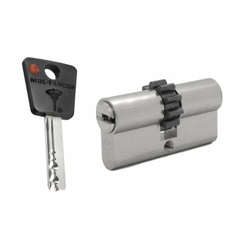 Цилиндр Mul-t-lock 7x7 ключ-ключ (размер 60х31 мм) - Никель, Шестеренка