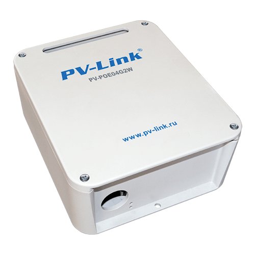 PV-POE04G2W PV-Link v.279 - 6 портовый коммутатор, всепогодное исполнение IP66, 4 х РоЕ 802.3af/at, 10/100 Мбит/с, 2 x LAN 1 Гбит/c