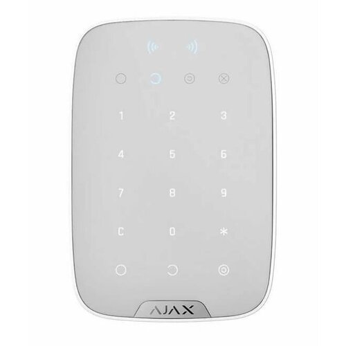 Ajax KeyPad Белый Беспроводная сенсорная клавиатура