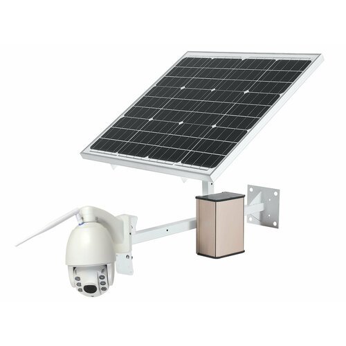 Комплект 3G/4G камеры видеонаблюдения на солнечных батареях - Link Solar NC67G-60W-40AH (поворотный механизм, 5-кратное оптическое увеличение, запись