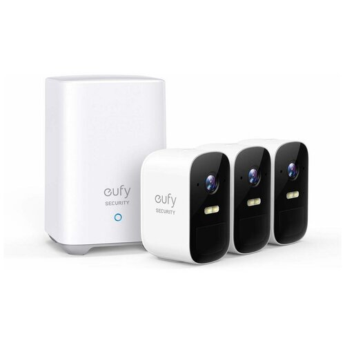 Комплект видеонаблюдения Eufy eufyCam 2C T88323D2 3 камеры белый