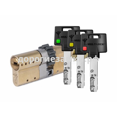 Цилиндр Mul-t-Lock MTL600 Светофор ключ-вертушка (размер 31х35 мм) - Латунь, Шестеренка