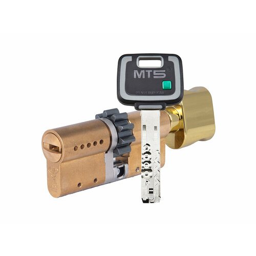 Цилиндр Mul-t-Lock MT5+ ключ-вертушка (размер 40х35 мм) - Латунь, Шестеренка (5 ключей)