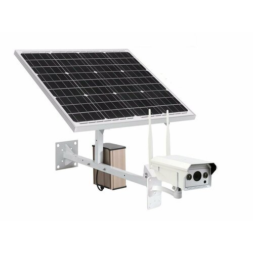 Комплект 3G/4G камеры видеонаблюдения на солнечных батареях - Link Solar NC17G-60W-40AH (емкость аккумулятора 40 А·ч, угол обзора 105°, запись на карт