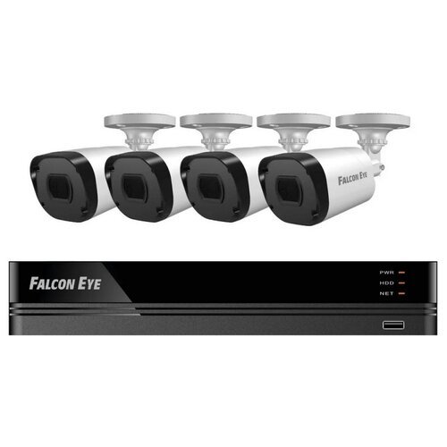 Комплект видеонаблюдения Falcon Eye FE-104MHD KIT ДАЧА SMART 4 камеры черный, белый