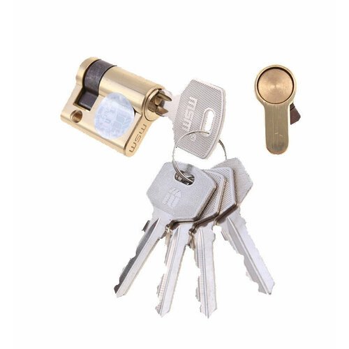 Цилиндровый механизм MSM Locks, Простой ключ-ключ N30/10 ММ PB (Латунь)