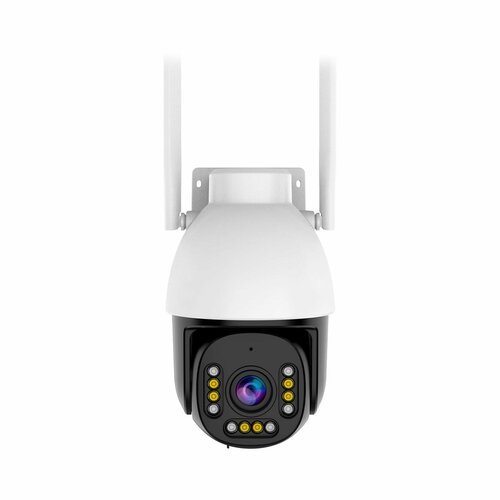 Уличная беспроводная охранная 4G-sim купольная поворотная 4mp IP-камера с 5Х ZOOM HD com Мод: K61-5X-4MP-4G (Q23510CG6) с записью на SD карту по датч