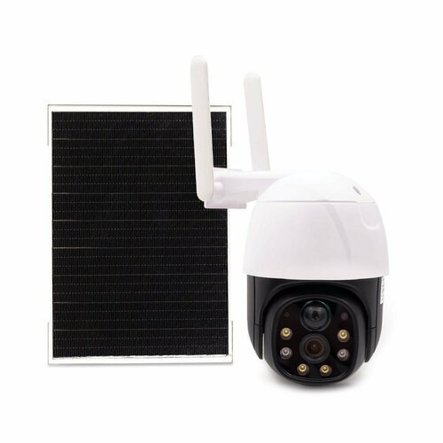 Уличная поворотная беспроводная 4G 2MP IP-камера 'Линк Солар GH55-4G-2MP (4G) (N50770UL)' с солнечной панелью 7Вт и аккумулятором, с записью