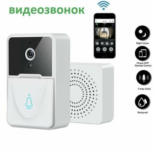 Wi-Fi Видеоглазок беспроводной с датчиком движения, видеодомофон.