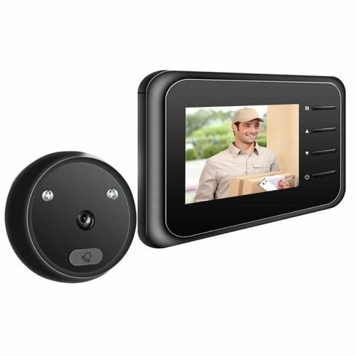 Электронный видеоглазок с экраном для входной двери и функцией фотофиксации.
